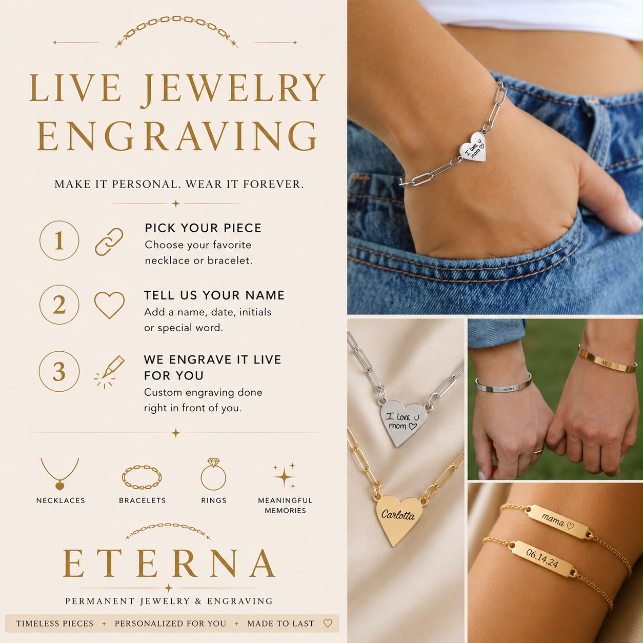Live jewelry engraving