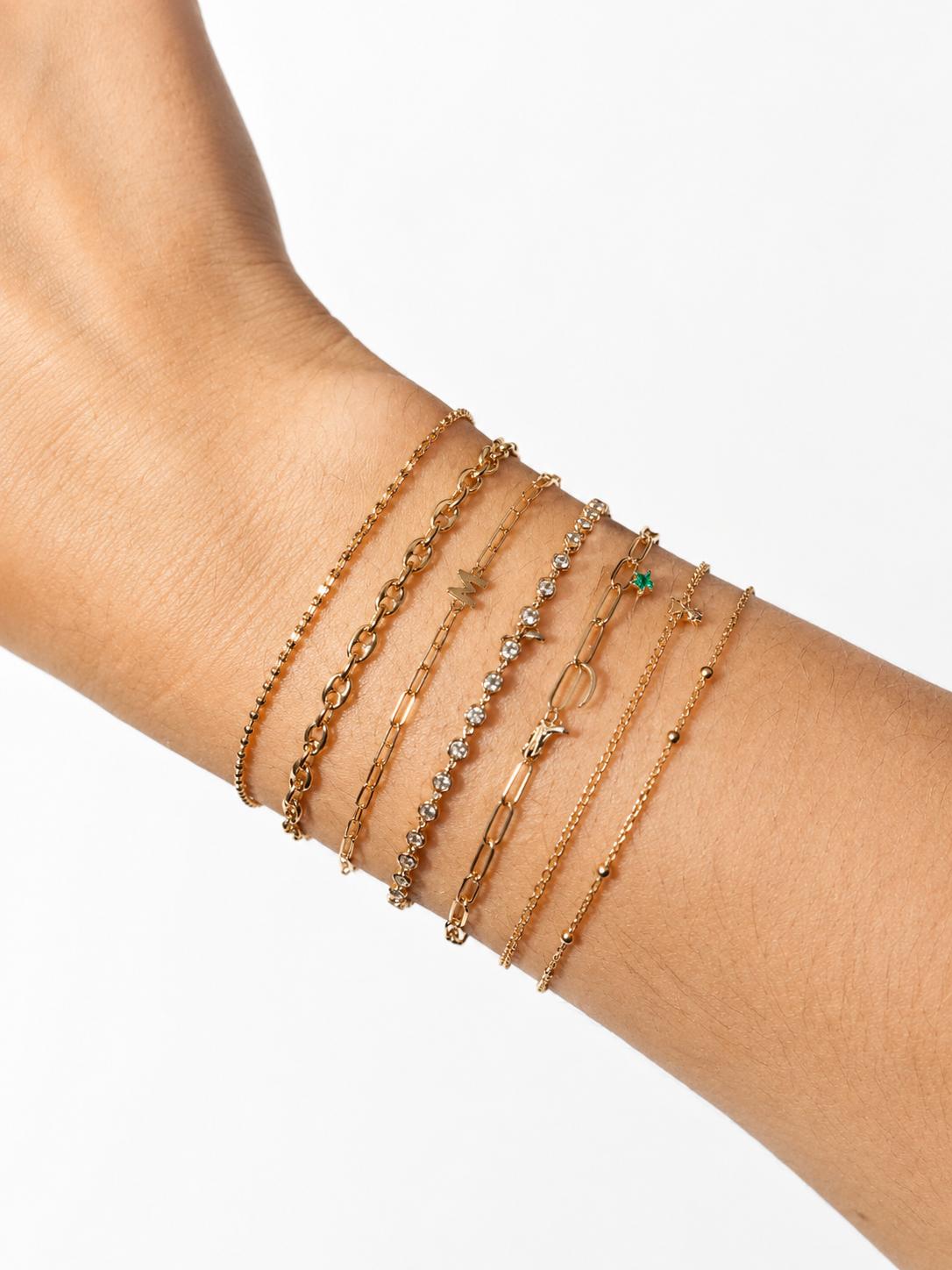 Permanent jewelry bracelet stack